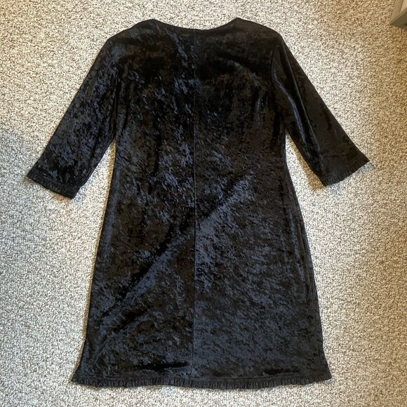 Brett Alexander Womens Crushed Velvet Babydoll Dress Size 14 Black Whimsigoth - Picture 4 of 8